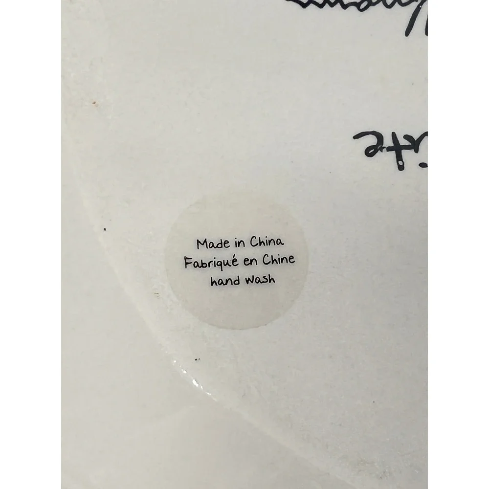 Anthropologie Starla M Halfmann Peacock White Scalloped Side Plates Set of 3